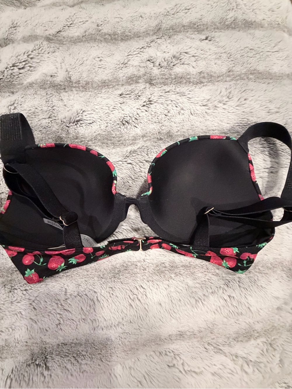 Strawberry Print padded Swim top